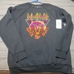 Retro Brand Def Leppard sweatshirt. Medium. Womens.